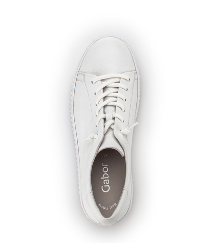 Gabor 83.331.21 White Elastic Lace F Fit Trainers