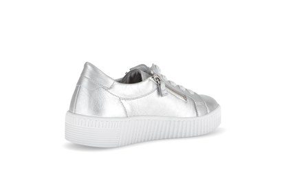 Gabor 83.334.61 Silver F Fit Trainers with Twin Zip