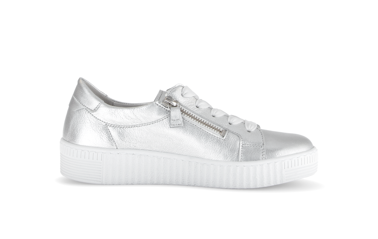 Gabor 83.334.61 Silver F Fit Trainers with Twin Zip