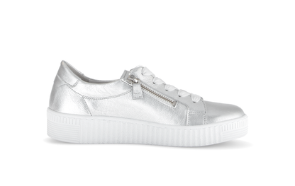 Gabor 83.334.61 Silver F Fit Trainers with Twin Zip