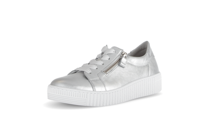 Gabor 83.334.61 Silver F Fit Trainers with Twin Zip