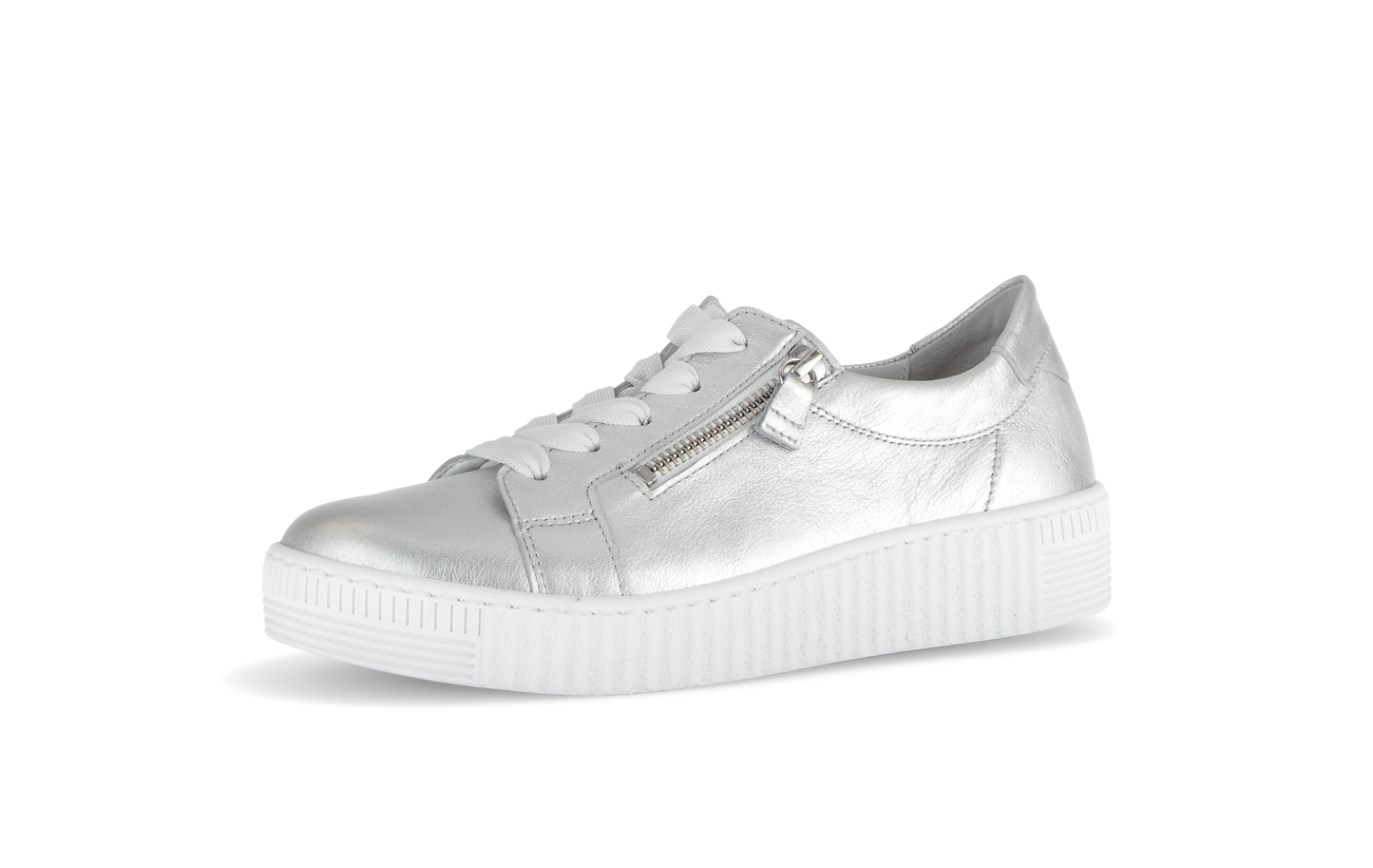 Gabor 83.334.61 Silver F Fit Trainers with Twin Zip