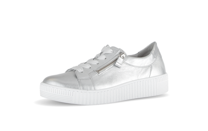Gabor 83.334.61 Silver F Fit Trainers with Twin Zip