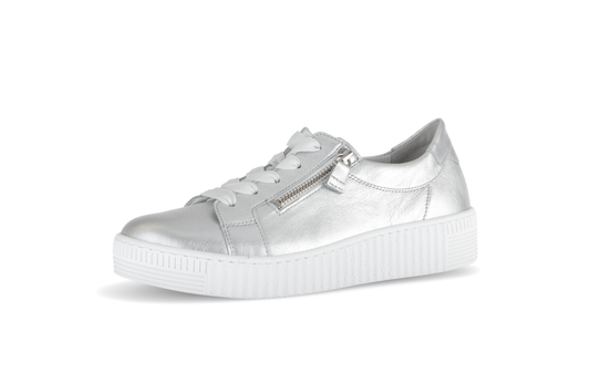 Gabor 83.334.61 Silver F Fit Trainers with Twin Zip