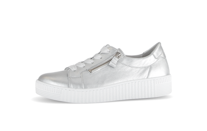 Gabor 83.334.61 Silver F Fit Trainers with Twin Zip
