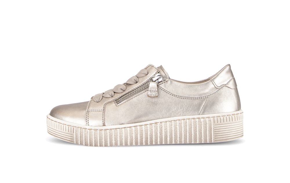 Gabor 83.334.62 Puder Gold F Fit Trainers with Twin Zip
