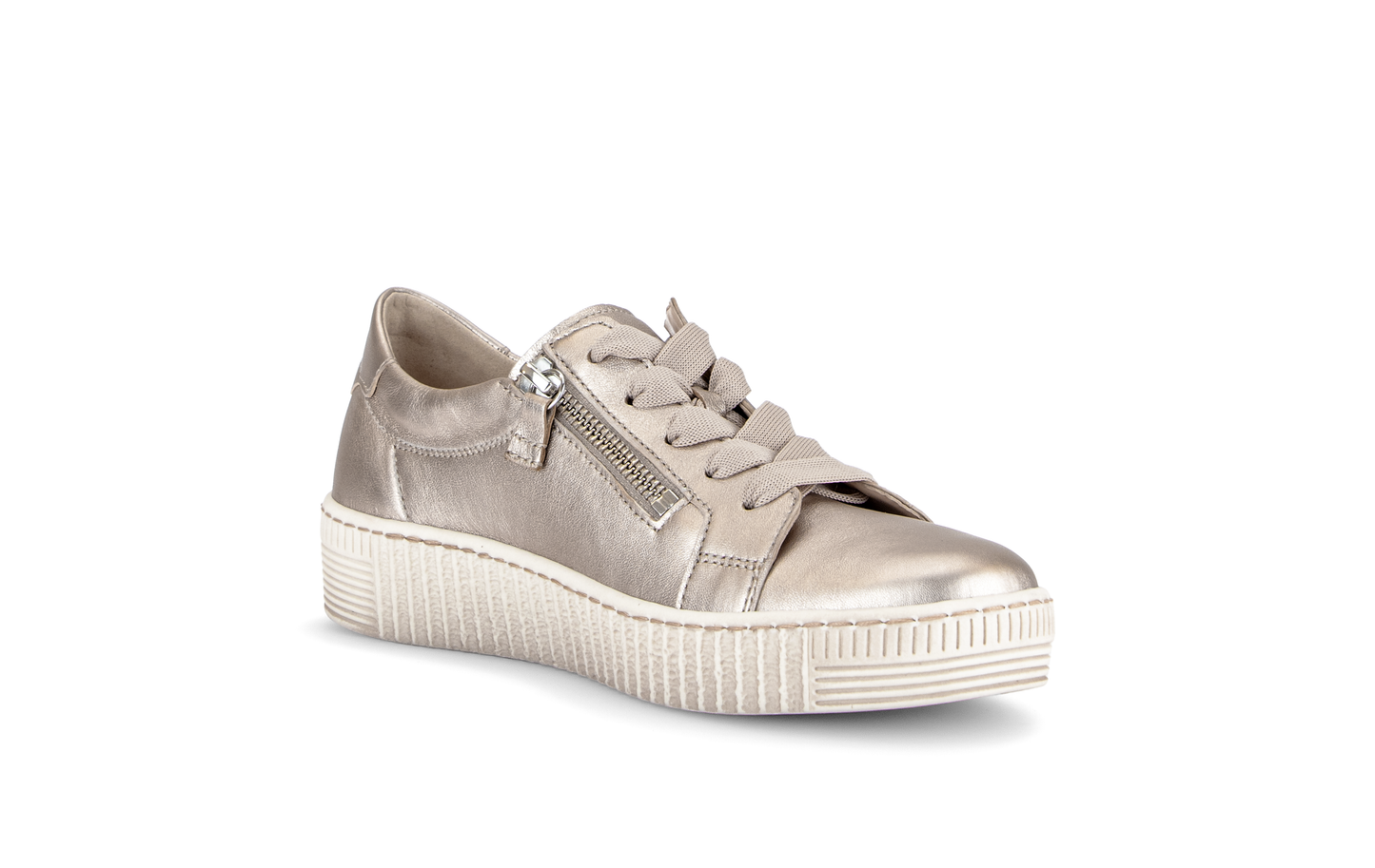 Gabor 83.334.62 Puder Gold F Fit Trainers with Twin Zip