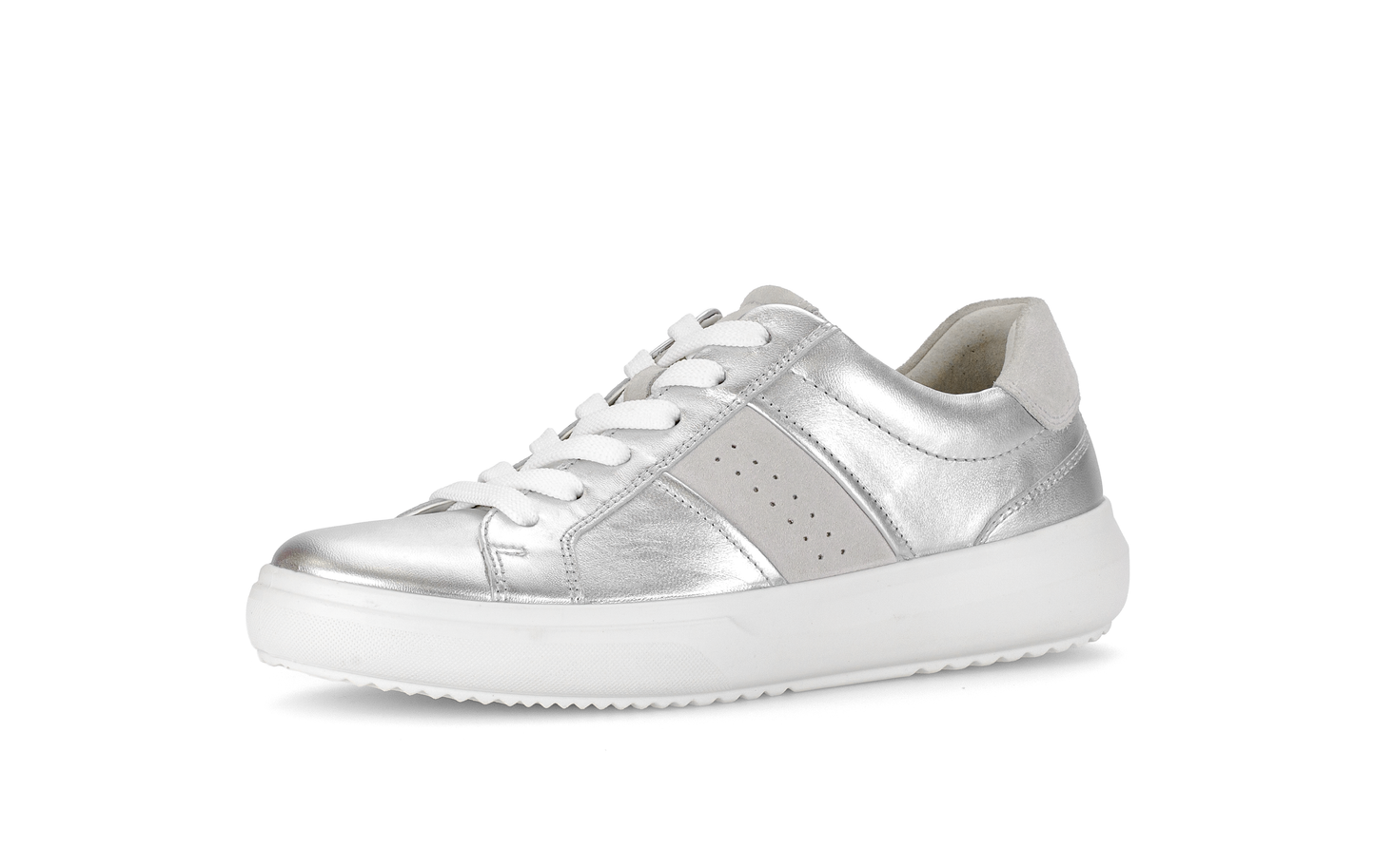 Gabor Comfort 83.360.11 Silver & White G Fit Trainers