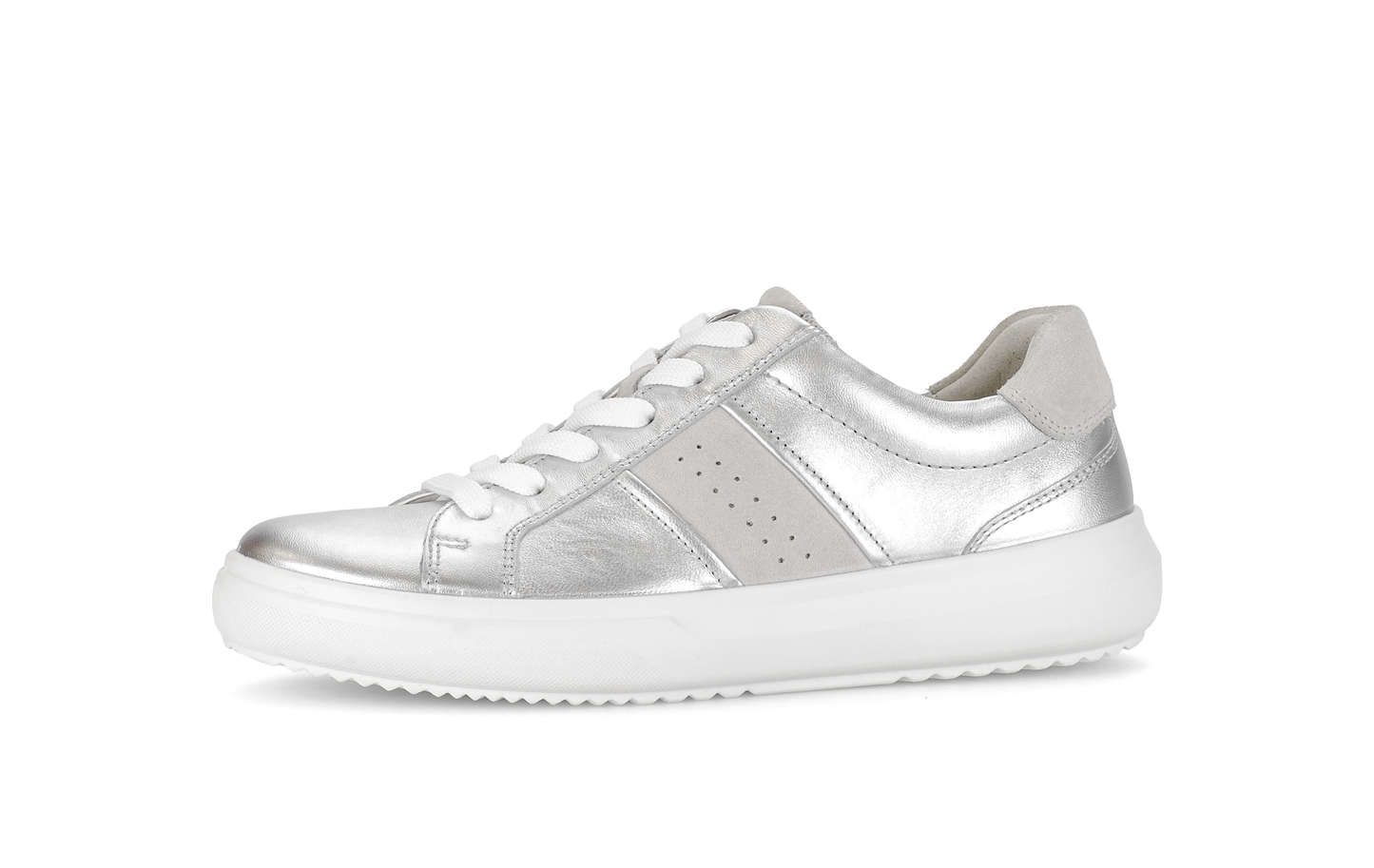 Gabor Comfort 83.360.11 Silver & White G Fit Trainers