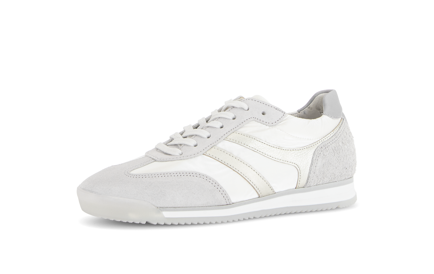 Gabor Comfort 83.430.11 White & Grey Combi G Fit Trainers