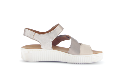 Gabor 83.600.32 Metallic Combi F Fit Slingback Sandals