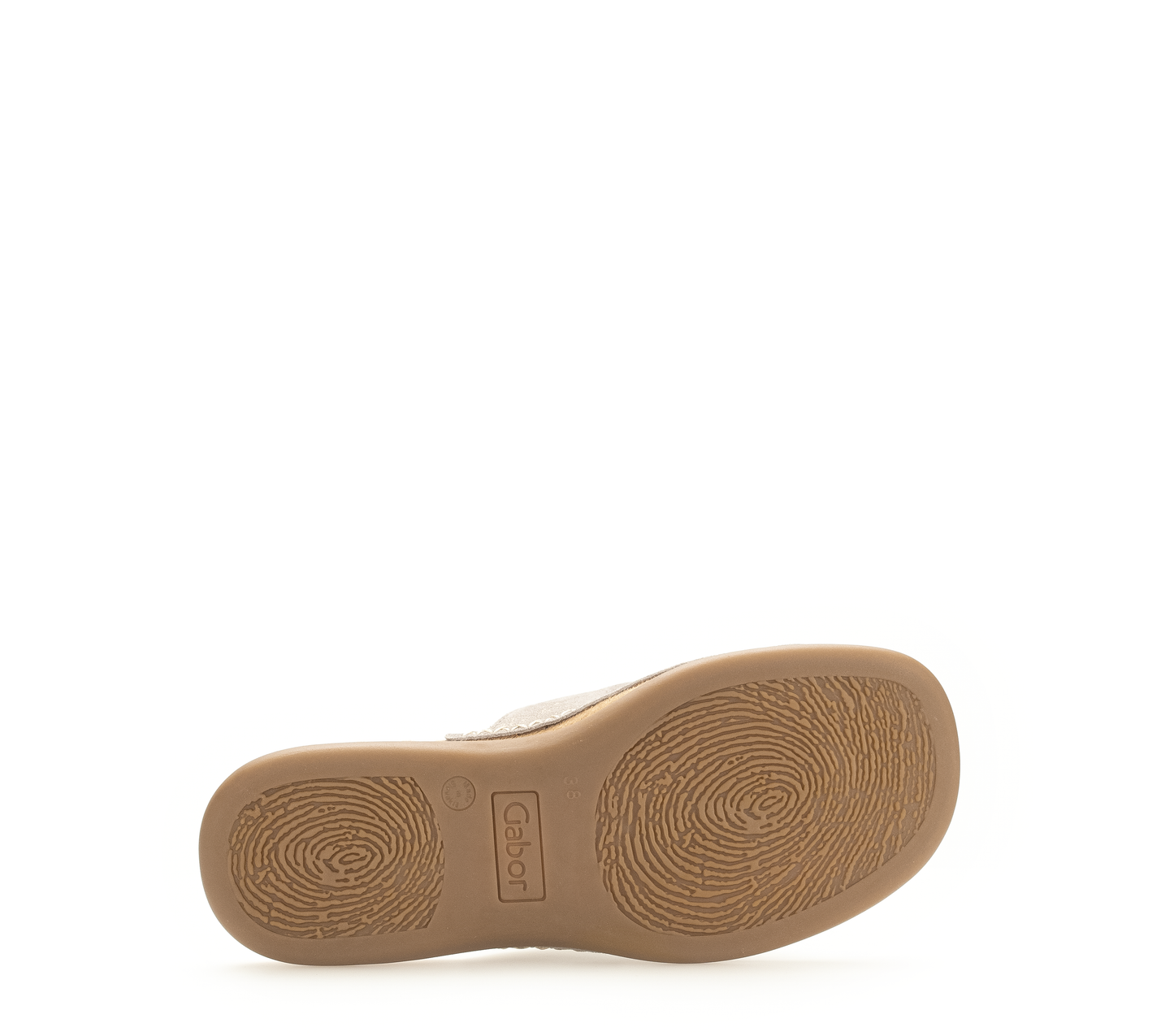 Gabor 83.700.62 Beige Metallic F Fit Sandals with Toe Post