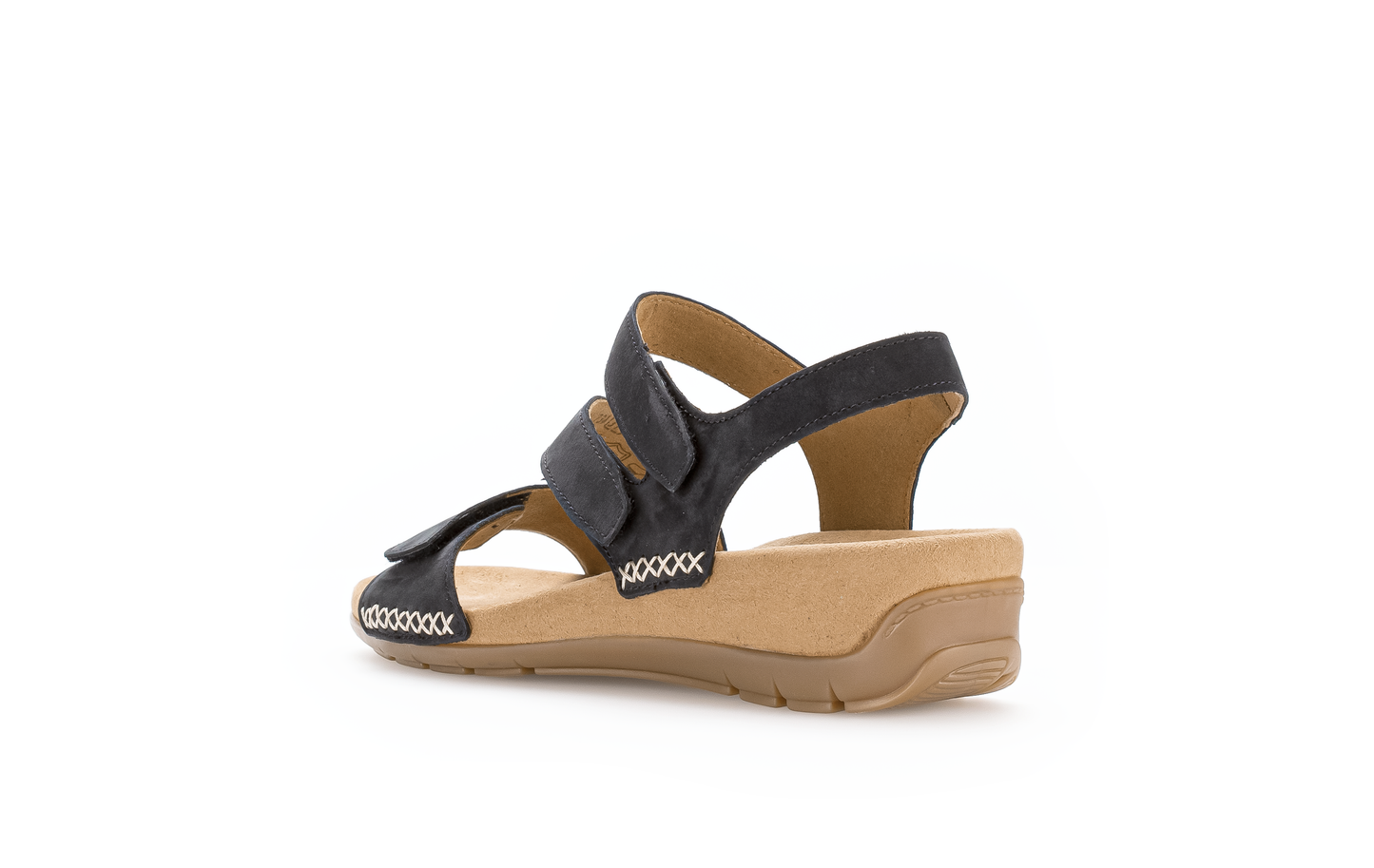 Gabor 83.734.16 Dark Blue Soft Nubuck Velcro Sandals