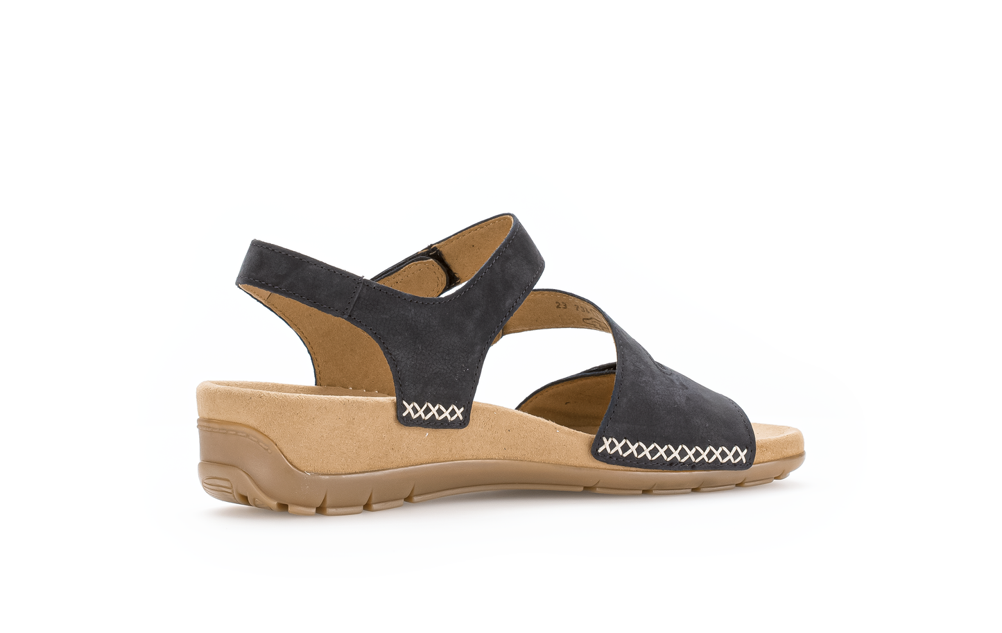 Gabor 83.734.16 Dark Blue Soft Nubuck Velcro Sandals