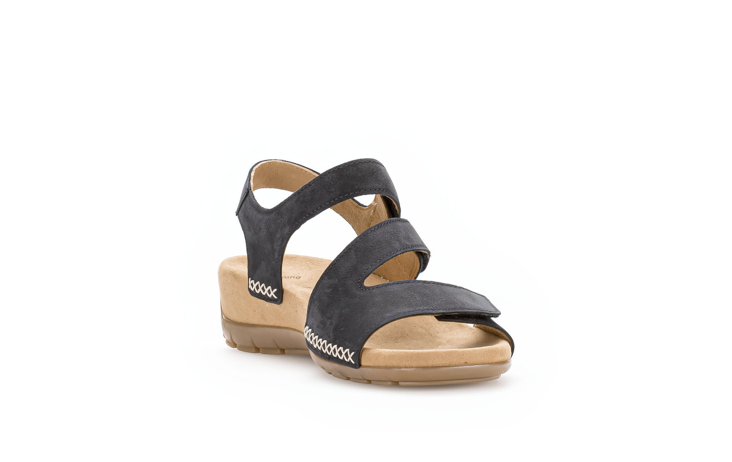 Gabor 83.734.16 Dark Blue Soft Nubuck Velcro Sandals