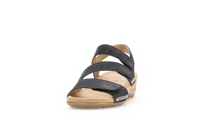 Gabor 83.734.16 Dark Blue Soft Nubuck Velcro Sandals