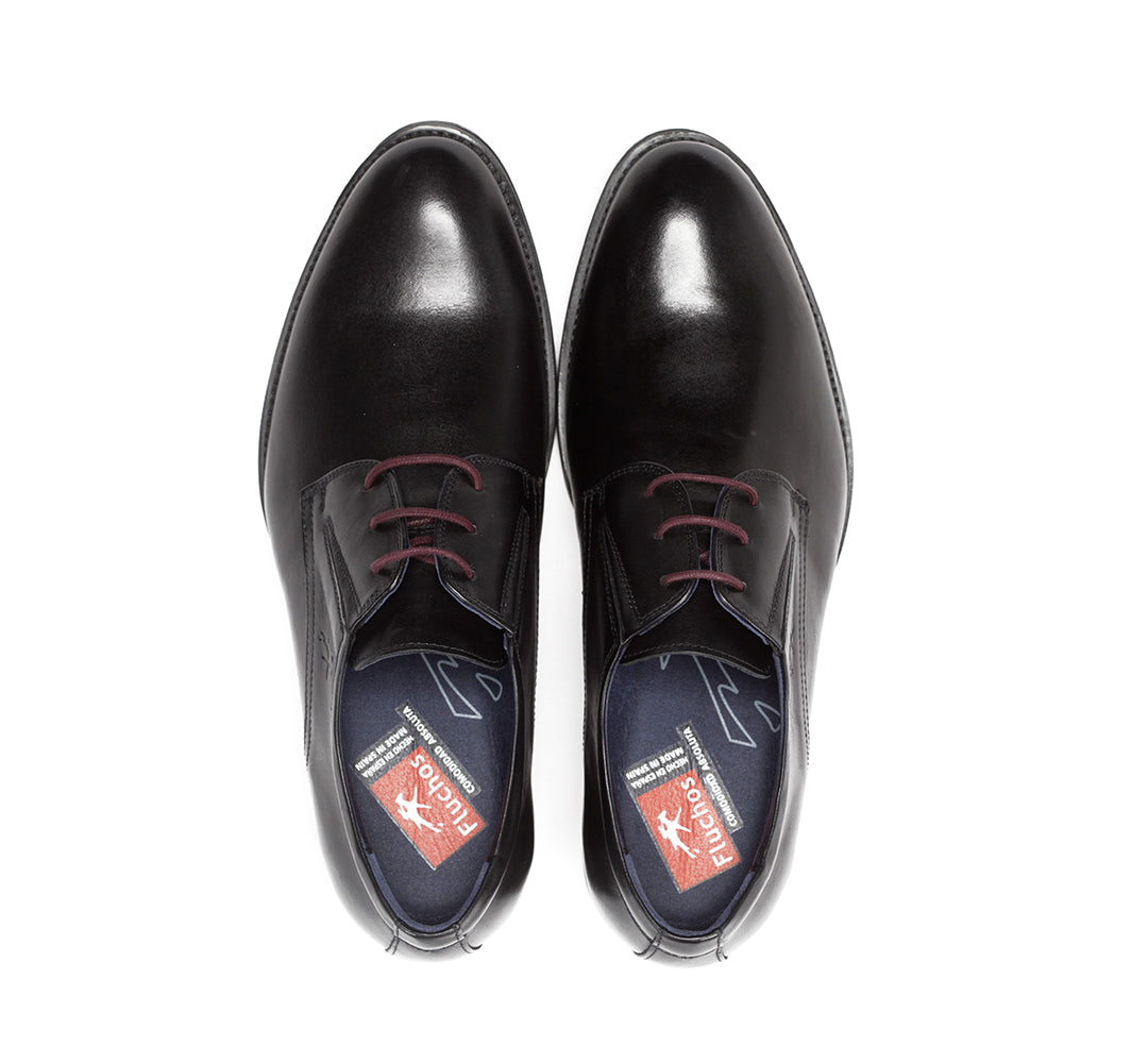 Fluchos 8410 Heracles Black Burgundy Lace Shoes