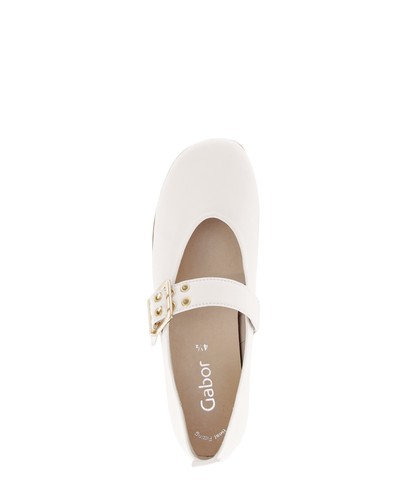 Gabor Comfort 84.152.21 Latte Cream G Fit Mary Jane Shoes
