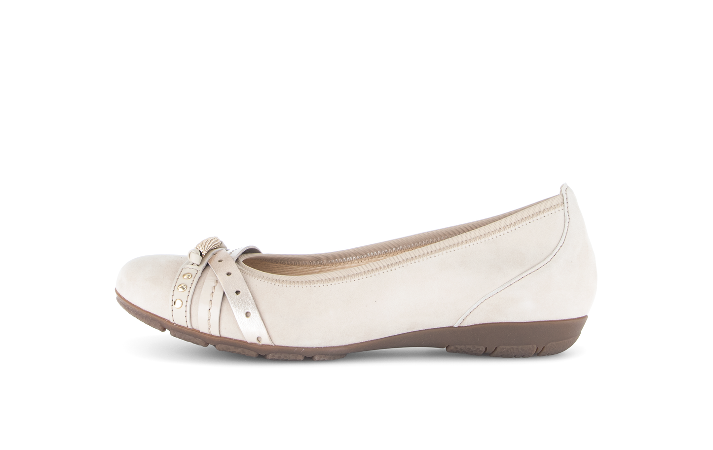 Gabor 84.162.12 Oak Beige Combi Slip On Pumps