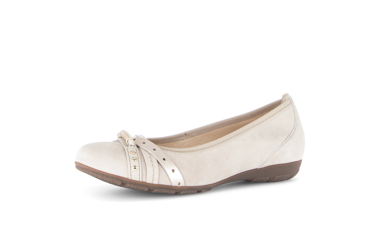 Gabor 84.162.12 Oak Beige Combi Slip On Pumps