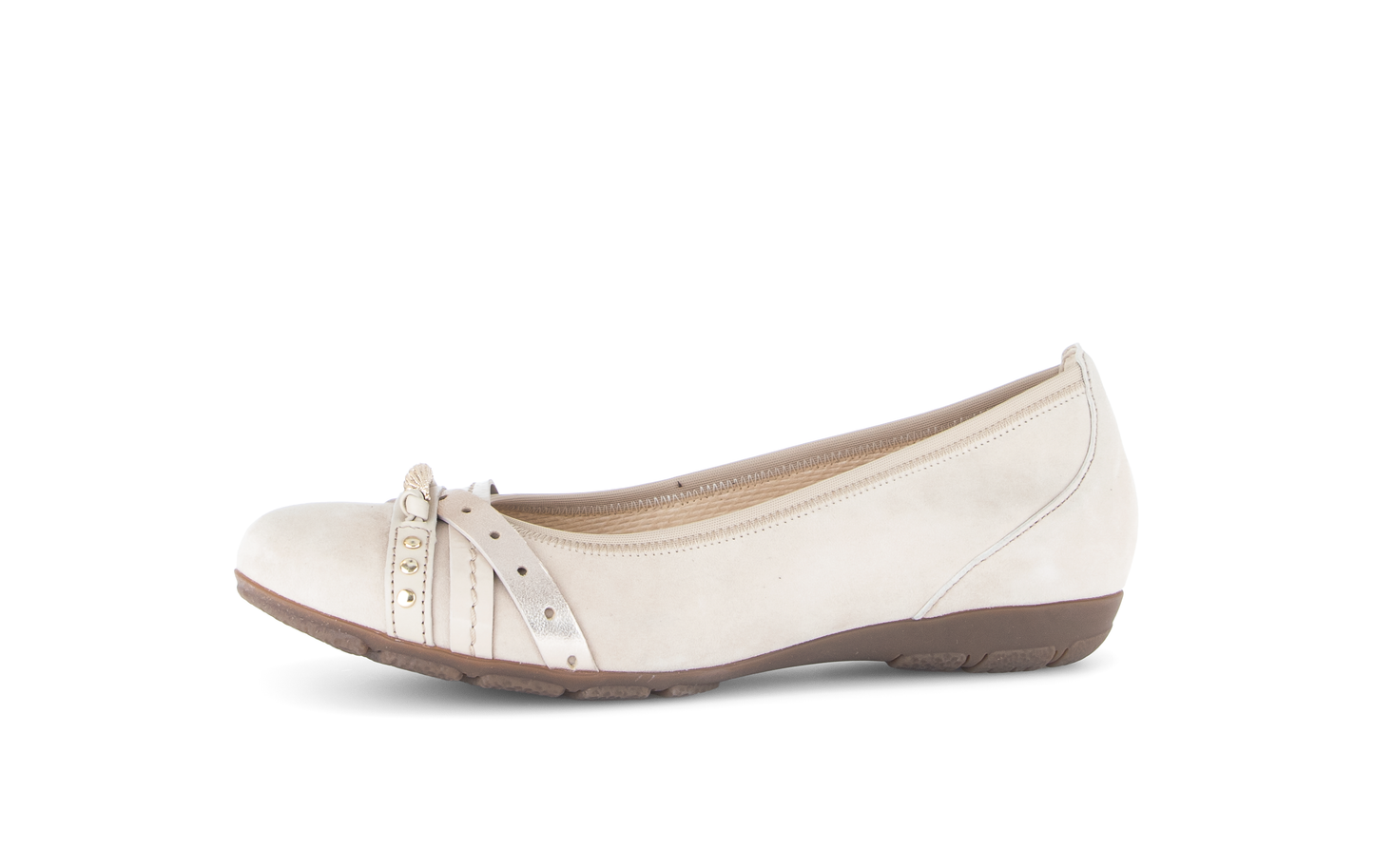 Gabor 84.162.12 Oak Beige Combi Slip On Pumps