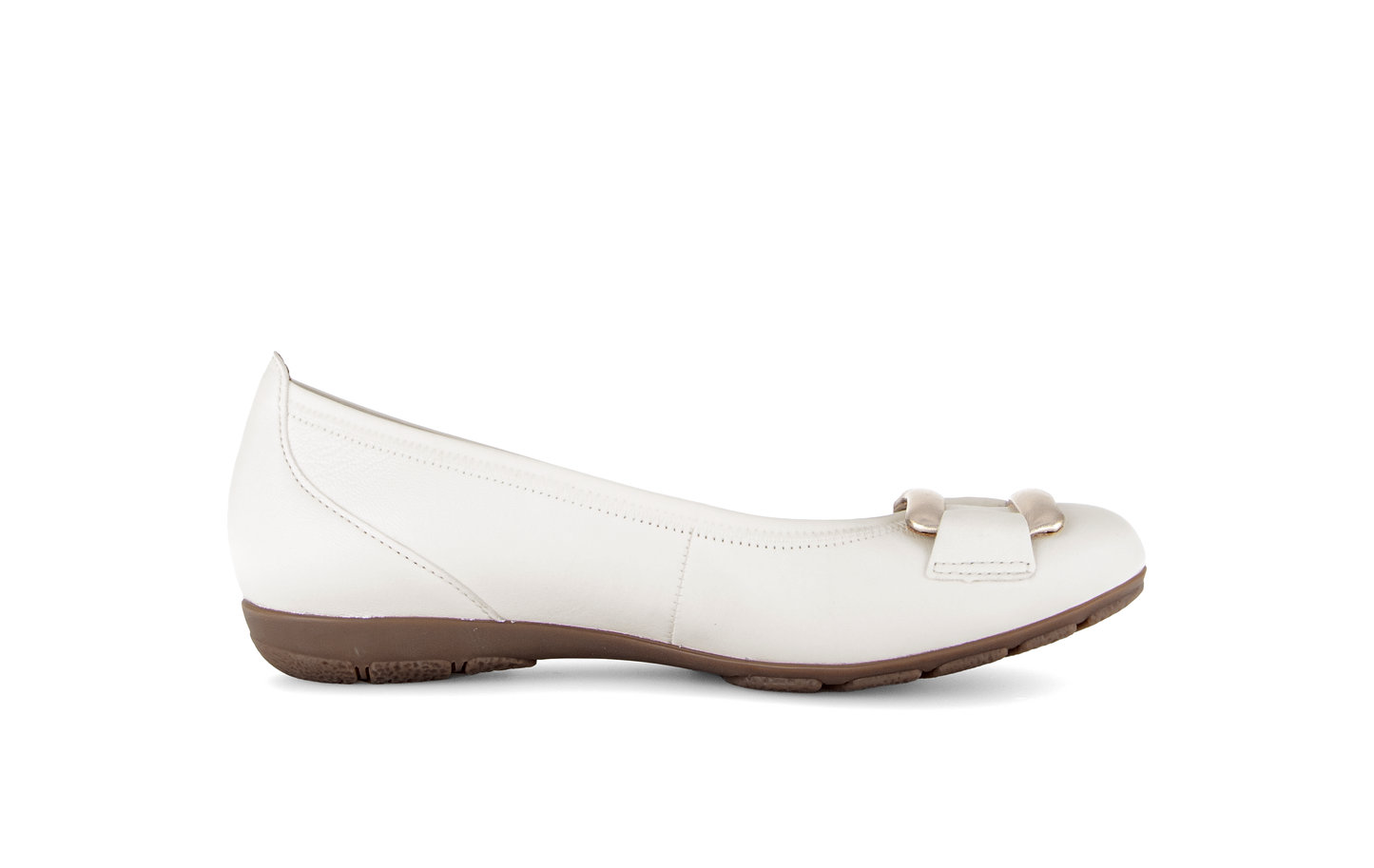 Gabor 84.166.20 Latte Cream & Puder Gold F Fit Slip On Pumps