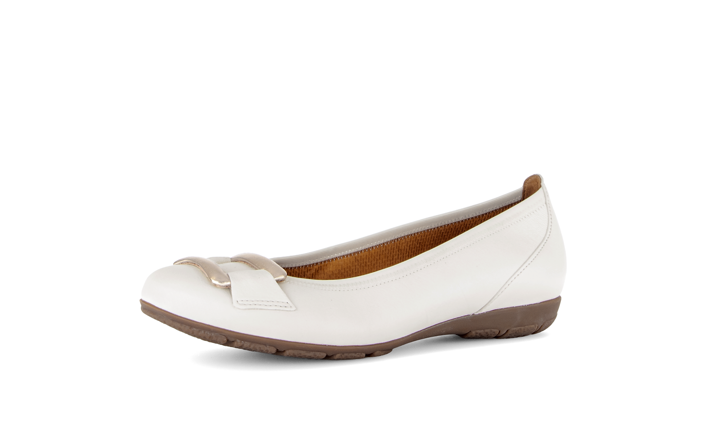 Gabor 84.166.20 Latte Cream & Puder Gold F Fit Slip On Pumps