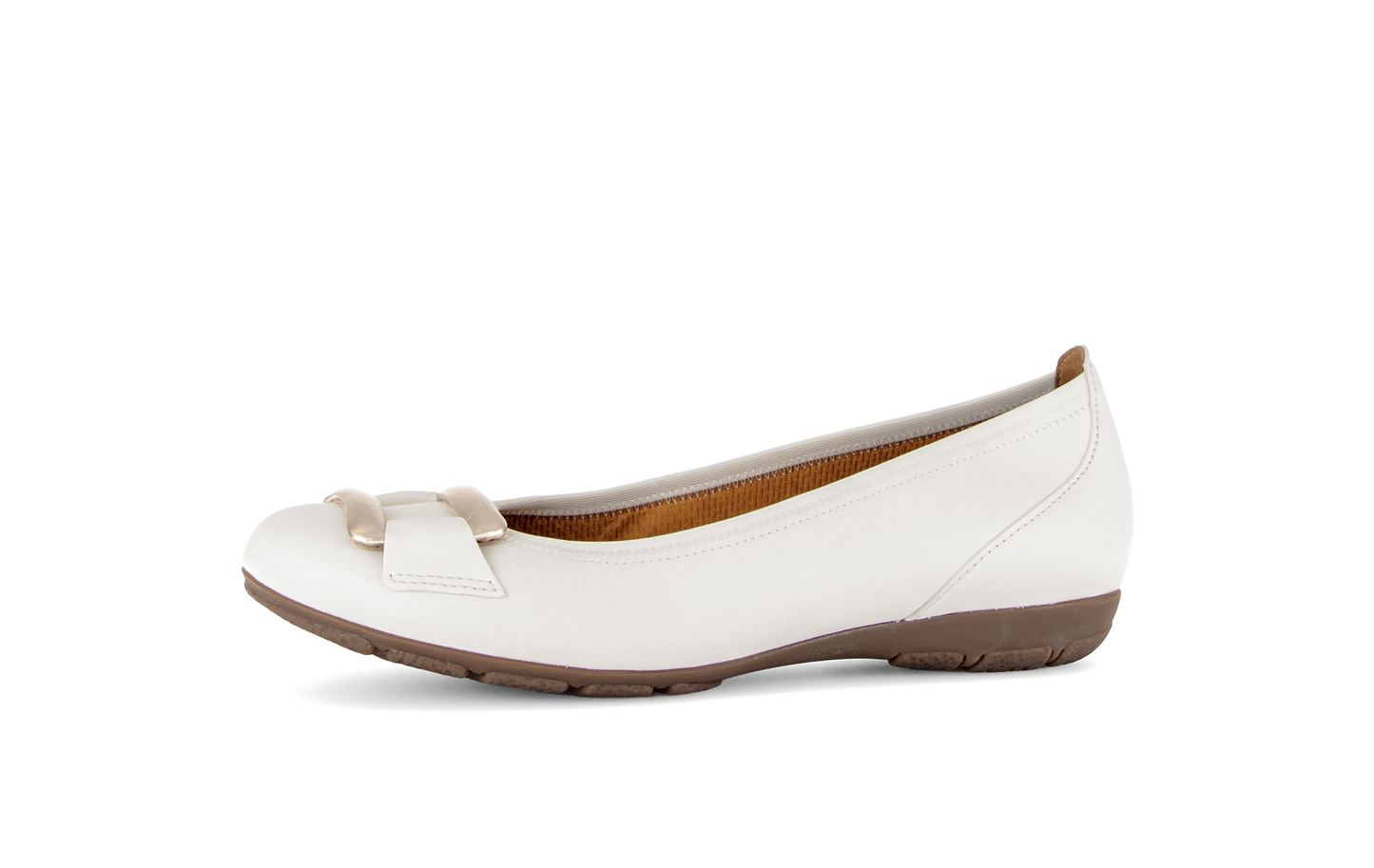 Gabor 84.166.20 Latte Cream & Puder Gold F Fit Slip On Pumps
