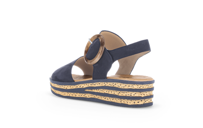 Gabor 84.550.16 Marine Navy F Fit Slingback Sandals
