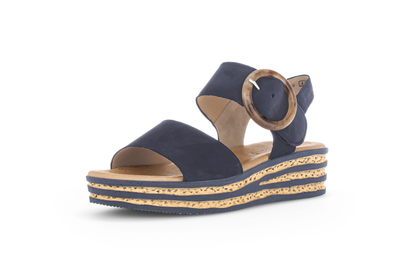 Gabor 84.550.16 Marine Navy F Fit Slingback Sandals