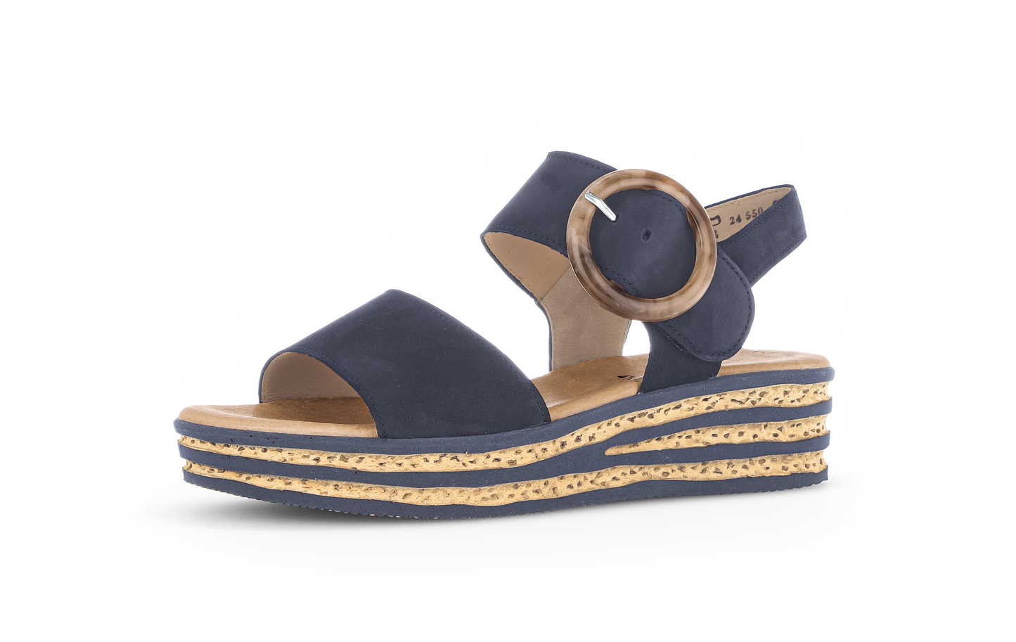 Gabor 84.550.16 Marine Navy F Fit Slingback Sandals