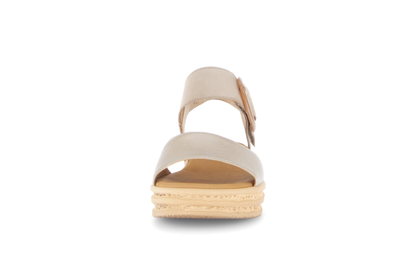 Gabor 84.550.62 Puder Taupe & Pewter F Fit Slingback Platform Sandals