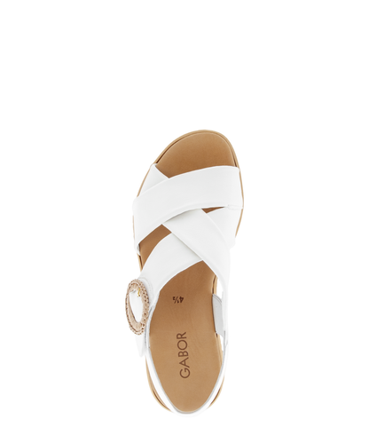 Gabor 84.556.20 Latte Cream F Fit Slingback Sandals