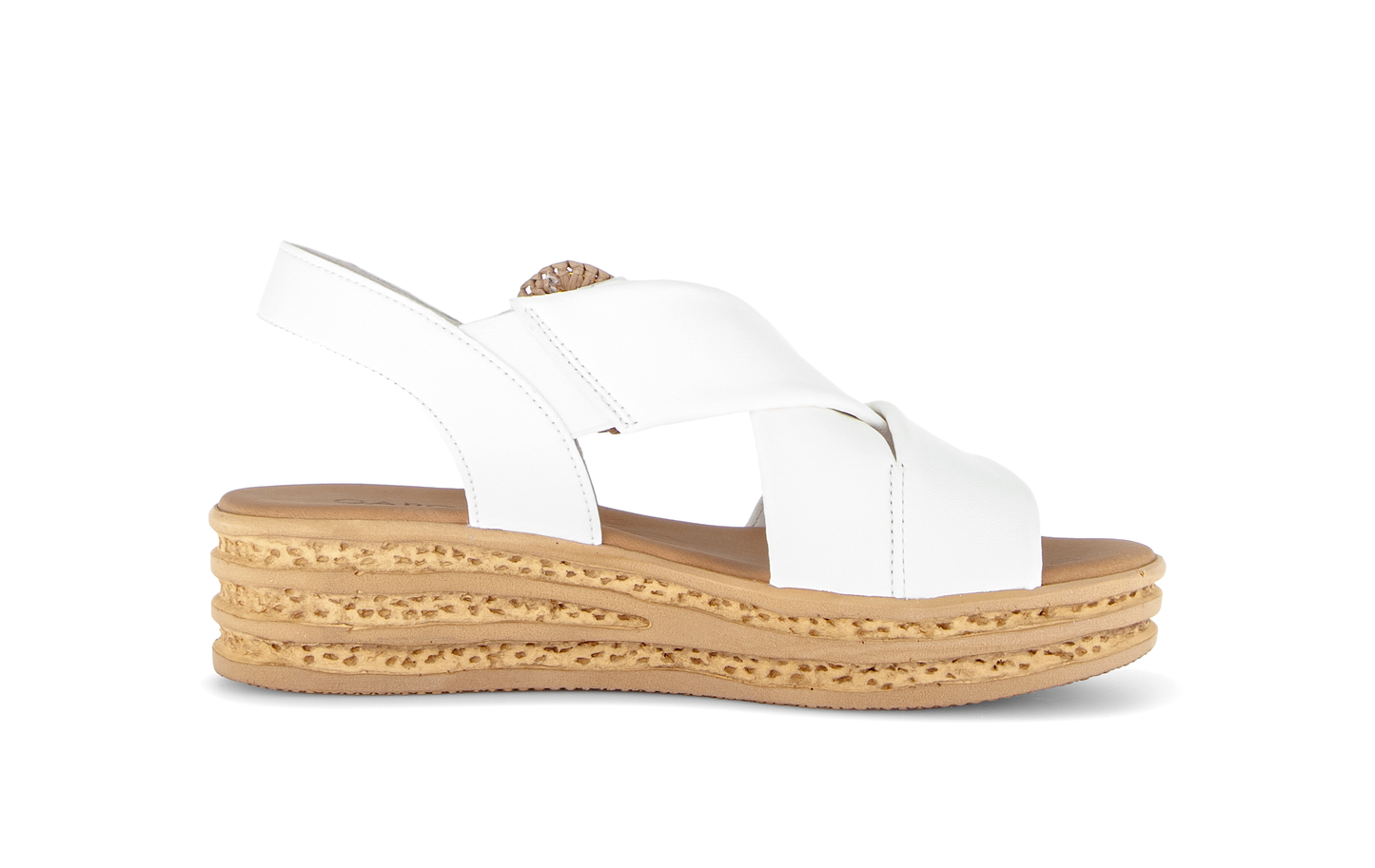 Gabor 84.556.20 Latte Cream F Fit Slingback Sandals
