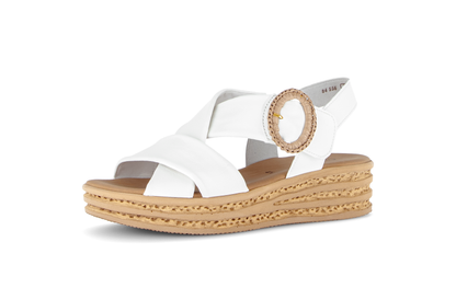 Gabor 84.556.20 Latte Cream F Fit Slingback Sandals