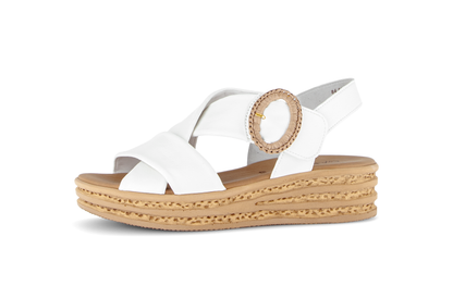 Gabor 84.556.20 Latte Cream F Fit Slingback Sandals