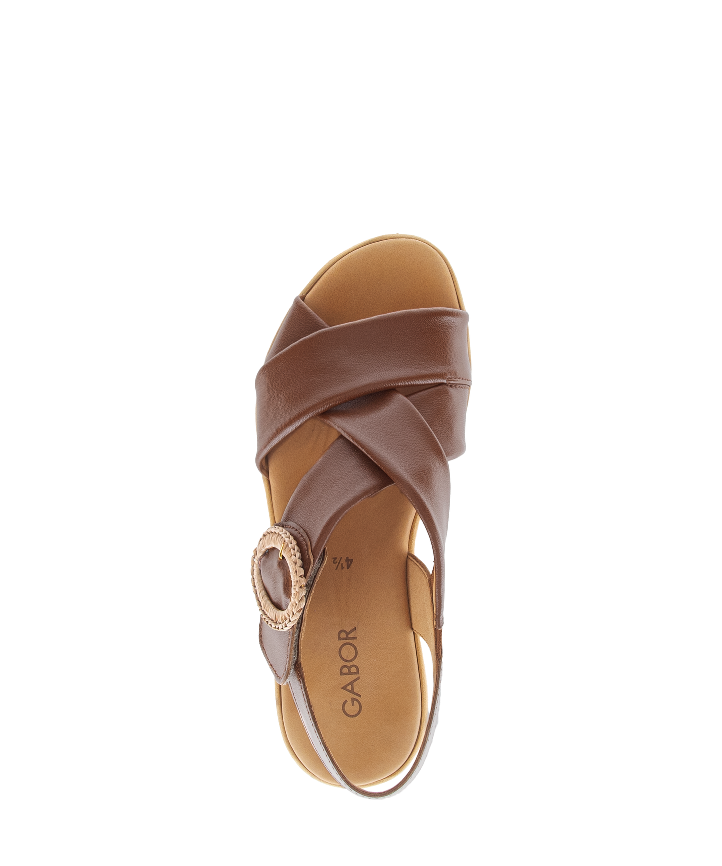 Gabor 84.556.24 Cognac Tan F Fit Slingback Sandals