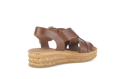 Gabor 84.556.24 Cognac Tan F Fit Slingback Sandals