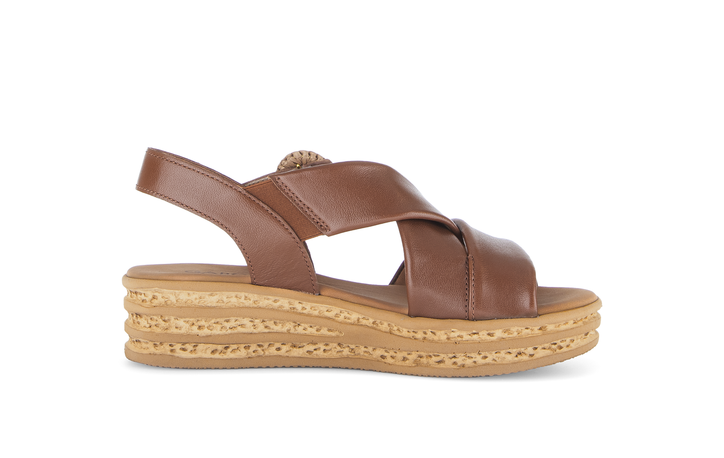 Gabor 84.556.24 Cognac Tan F Fit Slingback Sandals