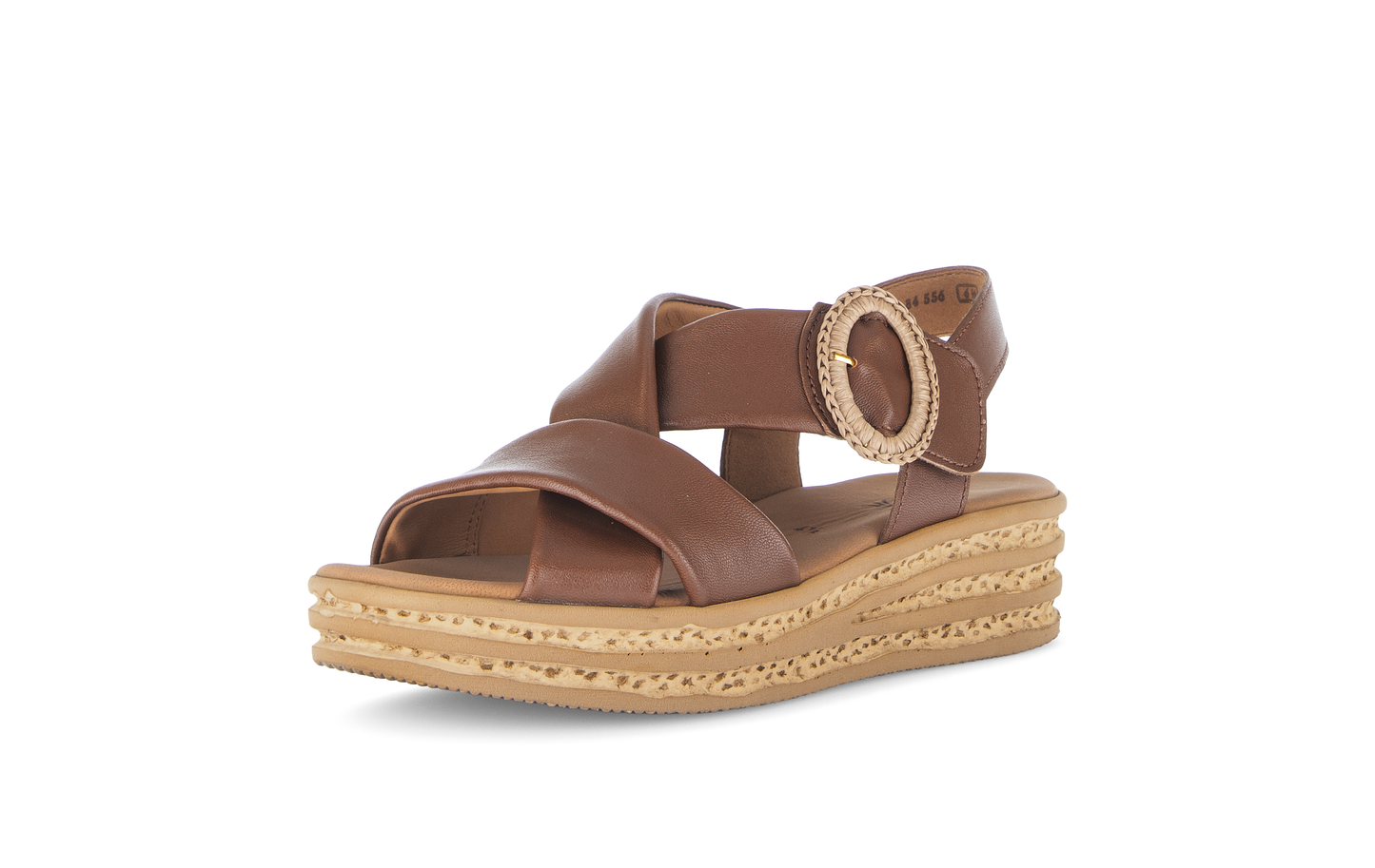 Gabor 84.556.24 Cognac Tan F Fit Slingback Sandals