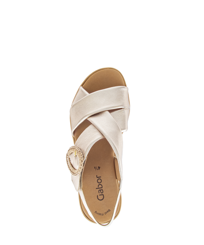 Gabor 84.556.62 Champagne Gold F Fit Slingback Sandals