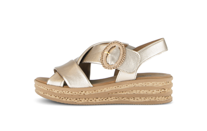Gabor 84.556.62 Champagne Gold F Fit Slingback Sandals