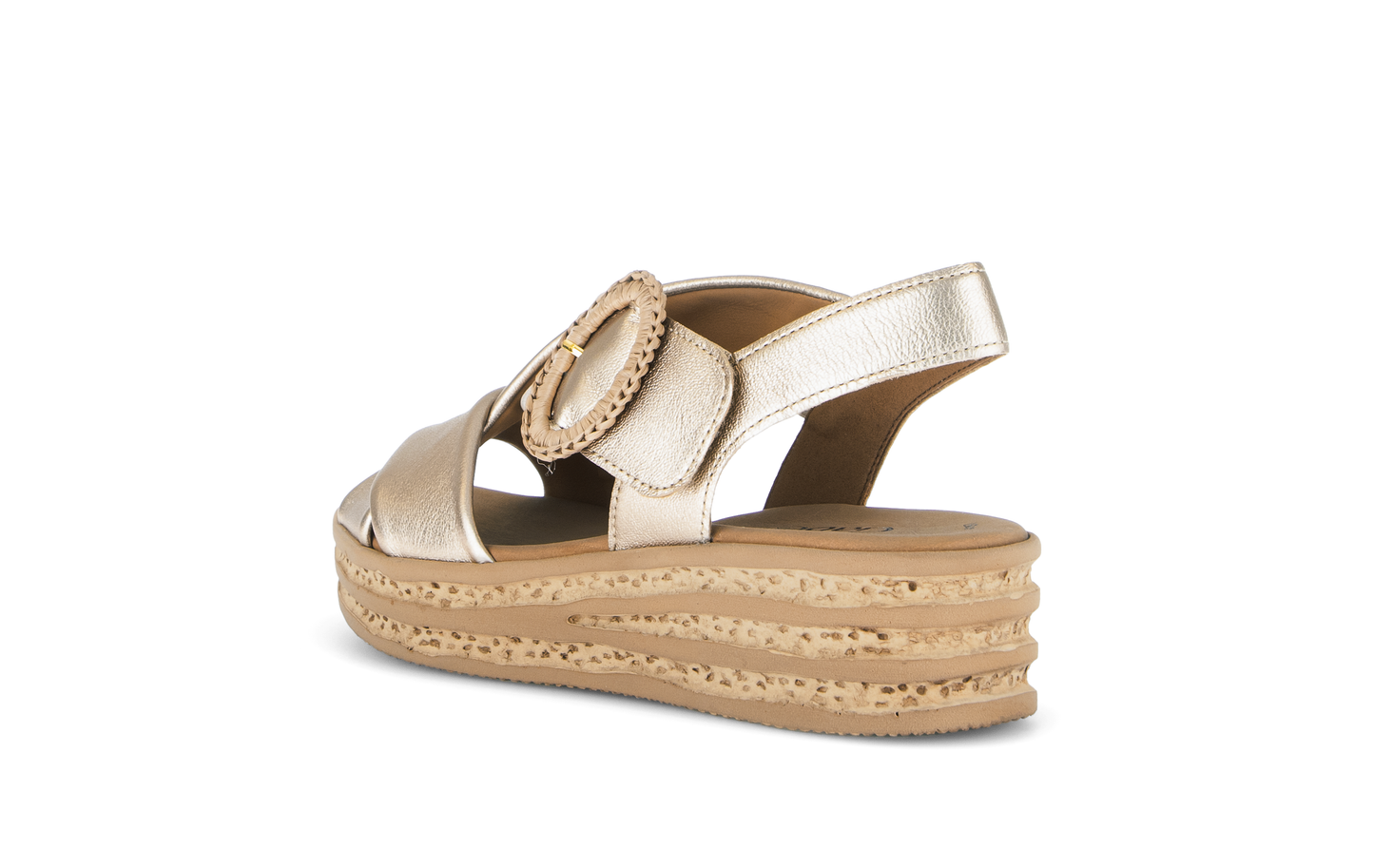 Gabor 84.556.62 Champagne Gold F Fit Slingback Sandals