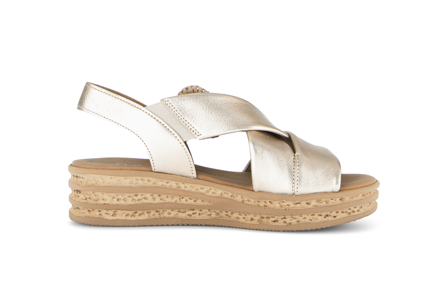 Gabor 84.556.62 Champagne Gold F Fit Slingback Sandals