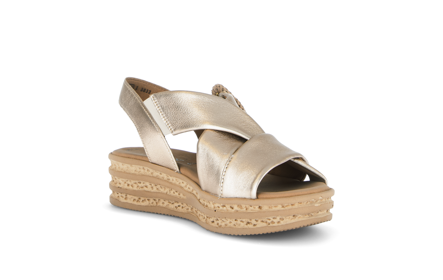 Gabor 84.556.62 Champagne Gold F Fit Slingback Sandals