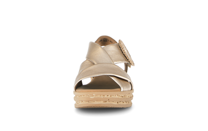 Gabor 84.556.62 Champagne Gold F Fit Slingback Sandals