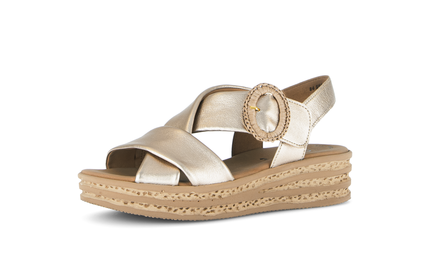 Gabor 84.556.62 Champagne Gold F Fit Slingback Sandals