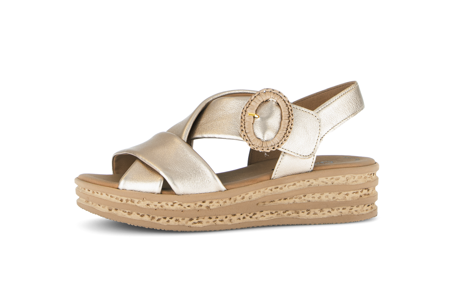 Gabor 84.556.62 Champagne Gold F Fit Slingback Sandals