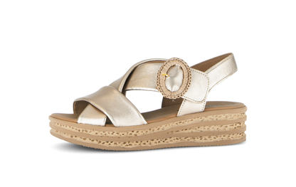Gabor 84.556.62 Champagne Gold F Fit Slingback Sandals