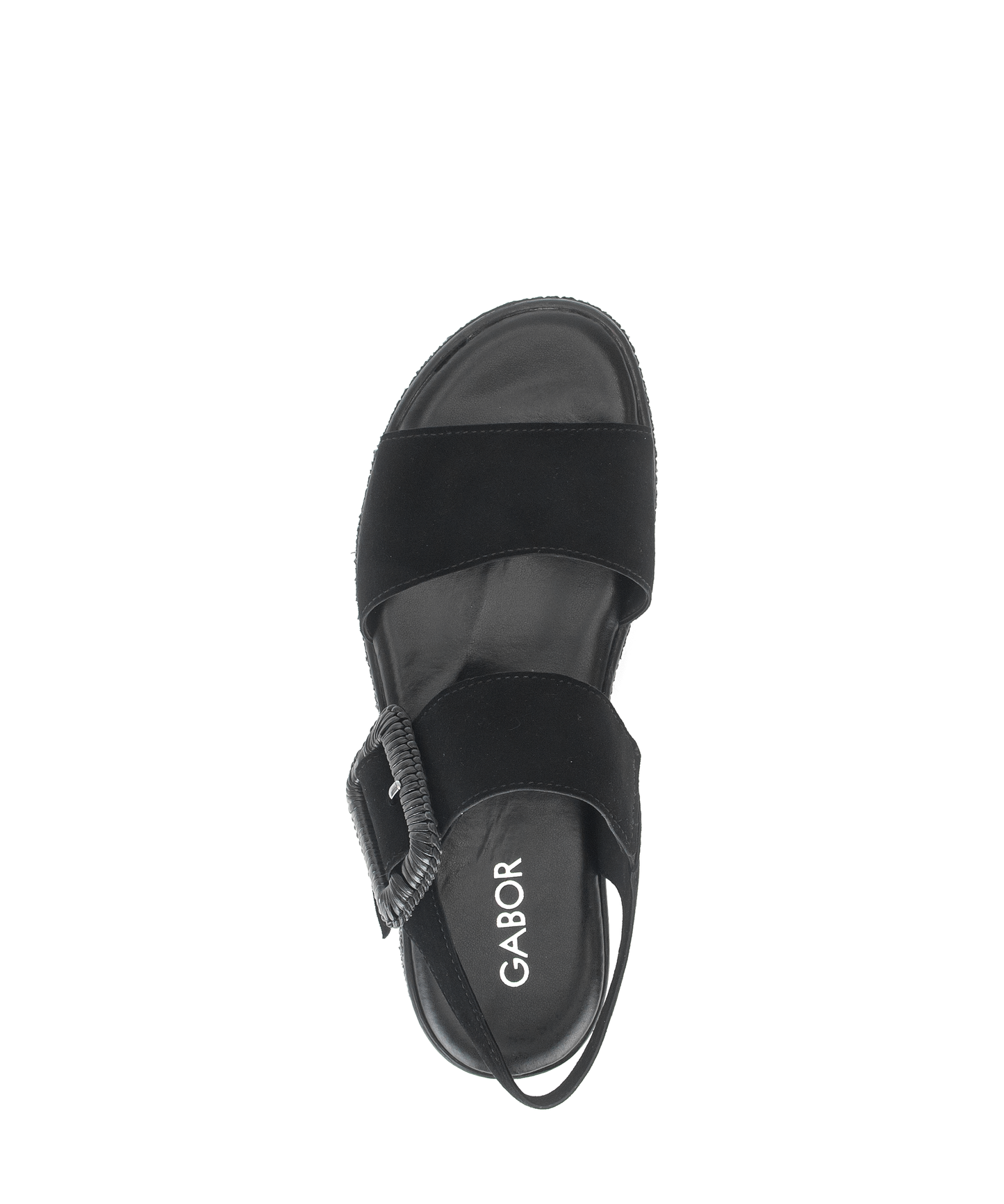 Gabor 84.562.17 Black F Fit Slingback Platform Sandals